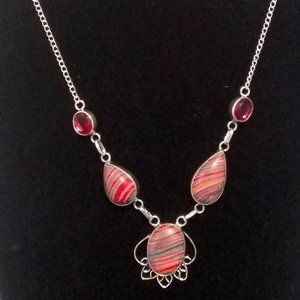 Calsilica Tourmaline Rublite Necklace